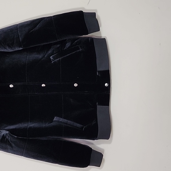 Members Only Velvet Button Down Full Zip Women's Jacket Black Size M - Picture 3 of 8